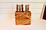 JUMBO Olive Wood Knife Block
