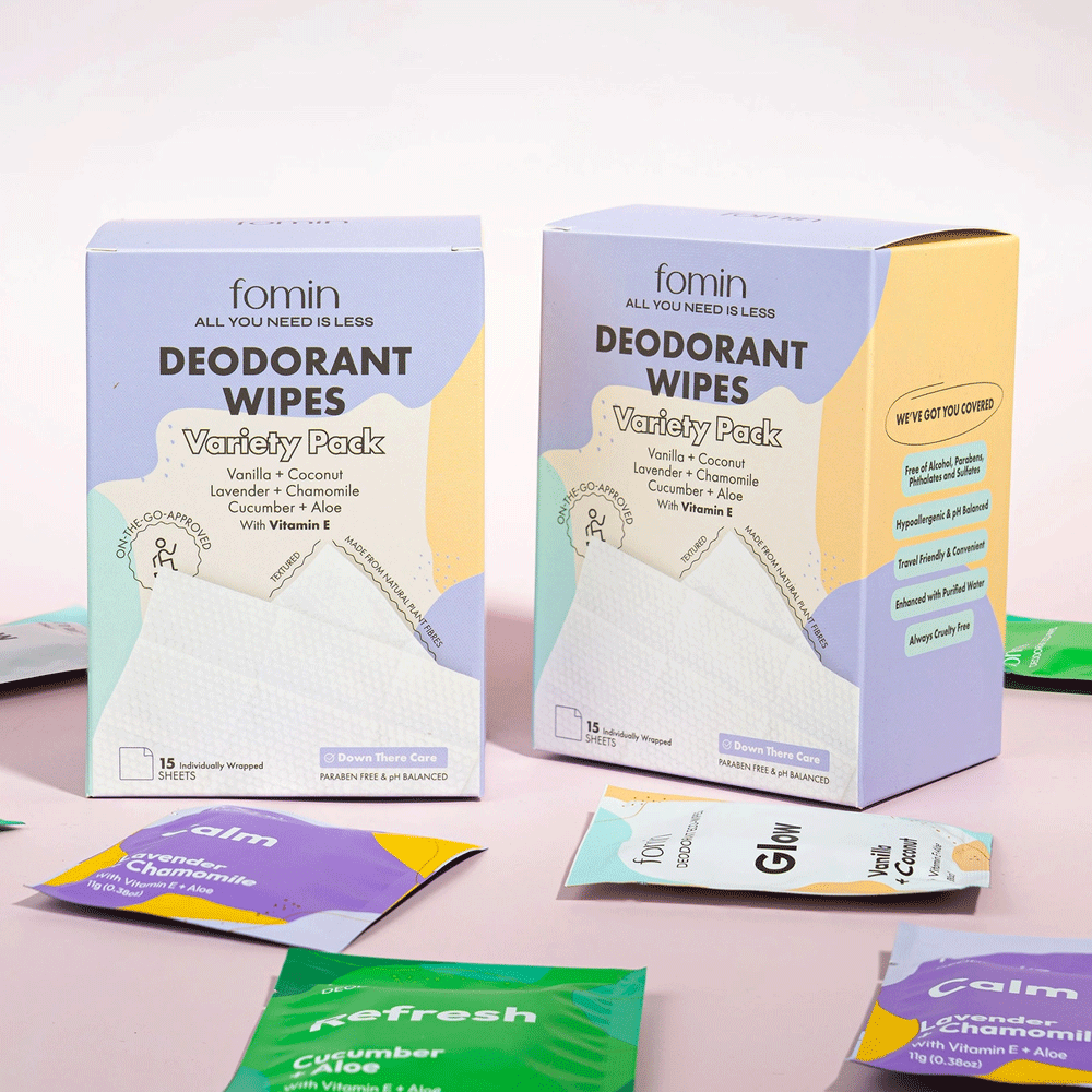 Fomin Individually Wrapped Deodorant Wipes