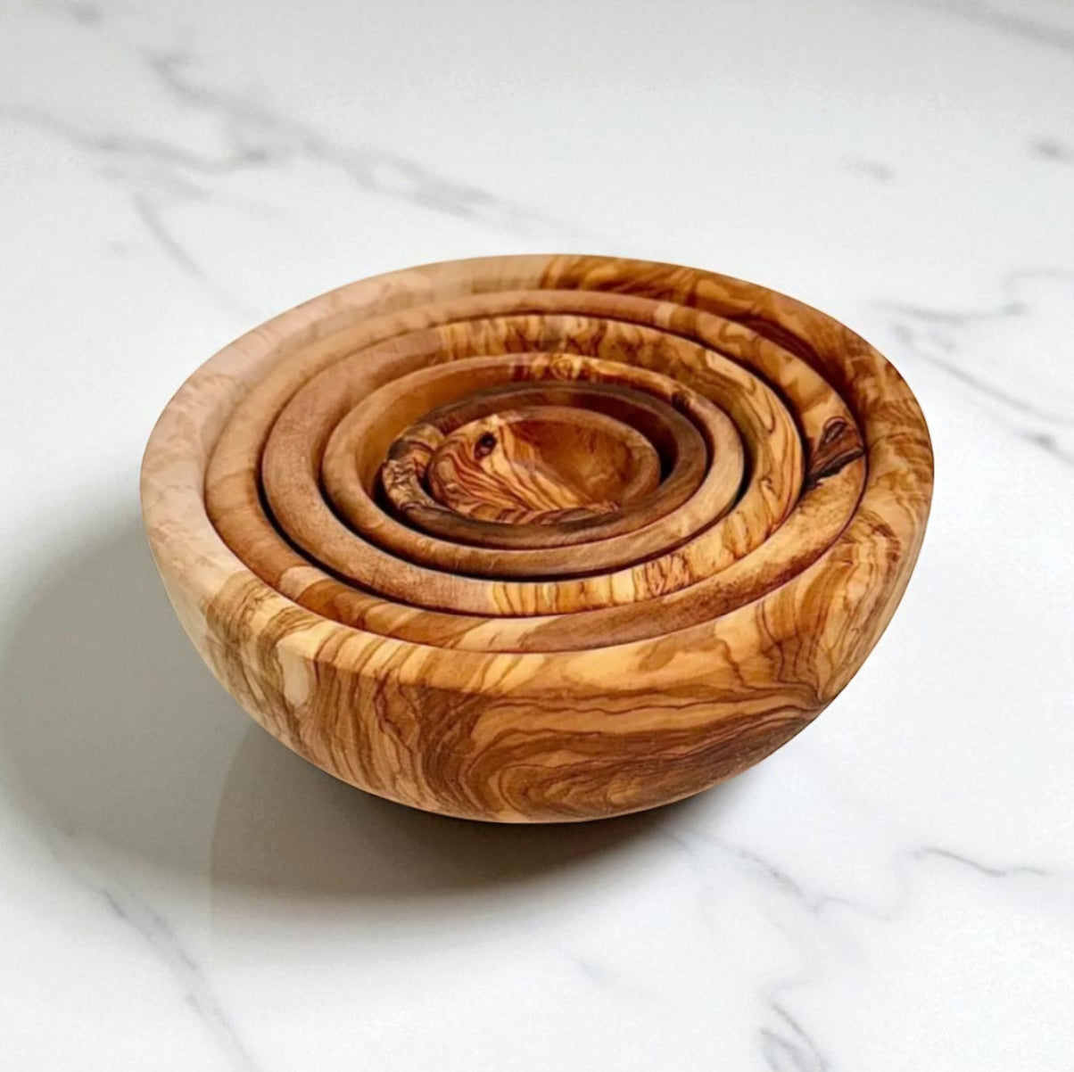 Olive Wood Nesting Bowl Set of 6pcs