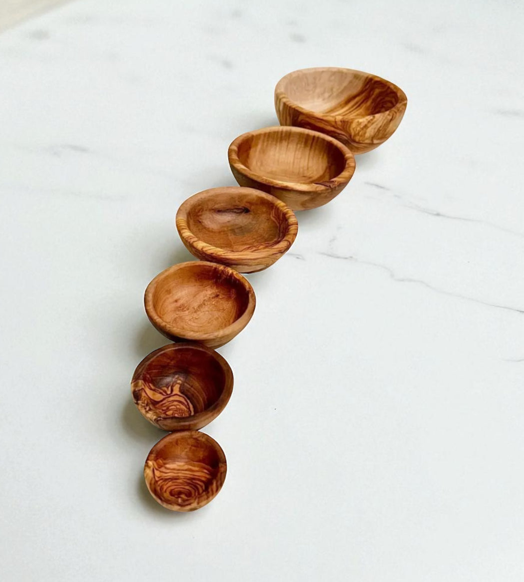 Olive Wood Nesting Bowl Set of 6pcs