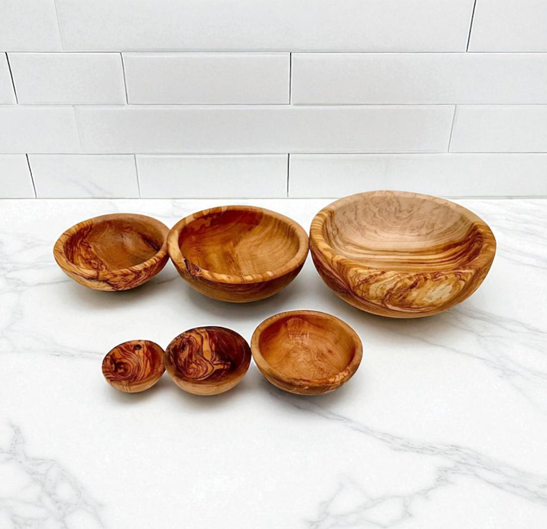 Olive Wood Nesting Bowl Set of 6pcs