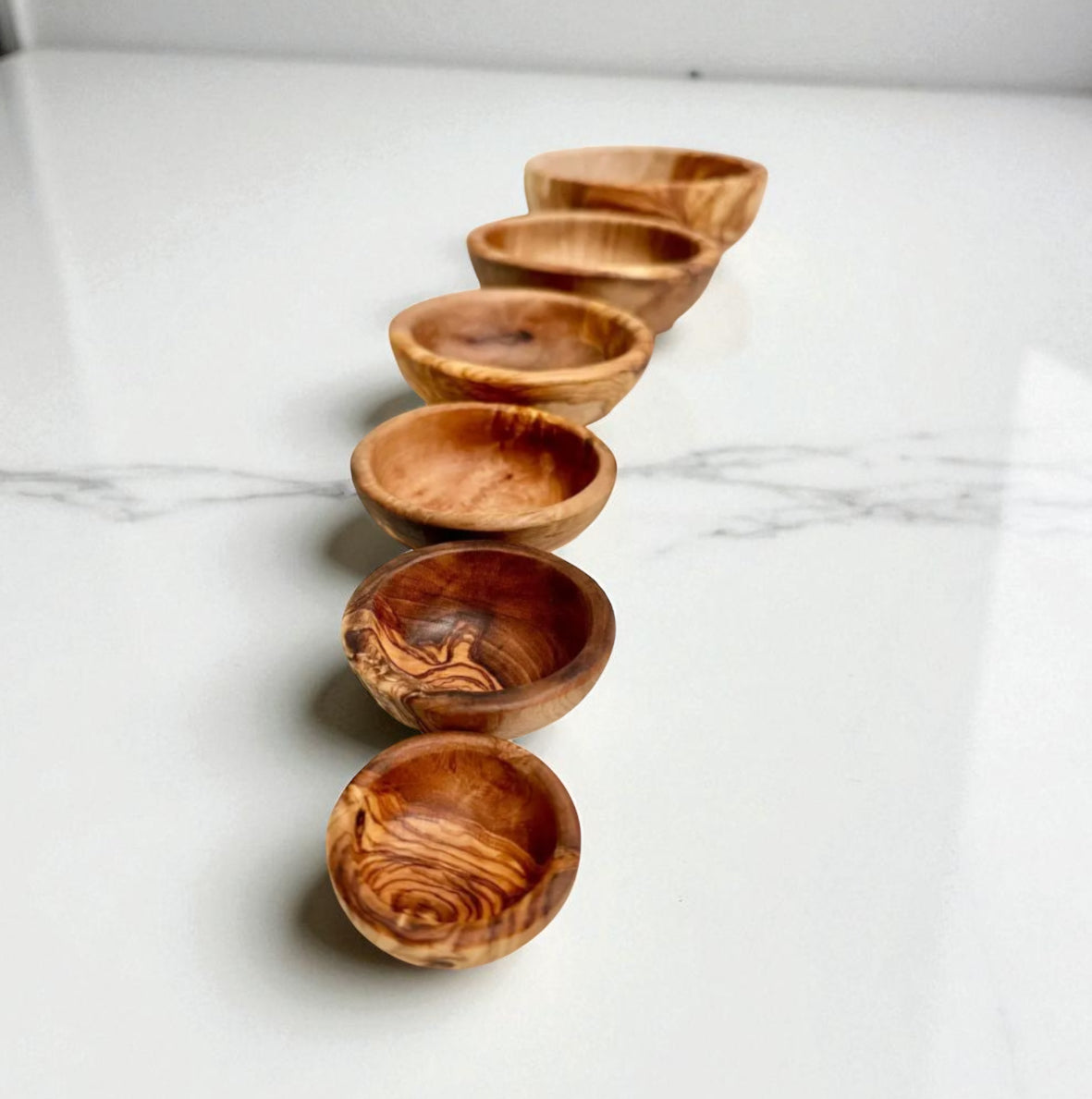 Olive Wood Nesting Bowl Set of 6pcs