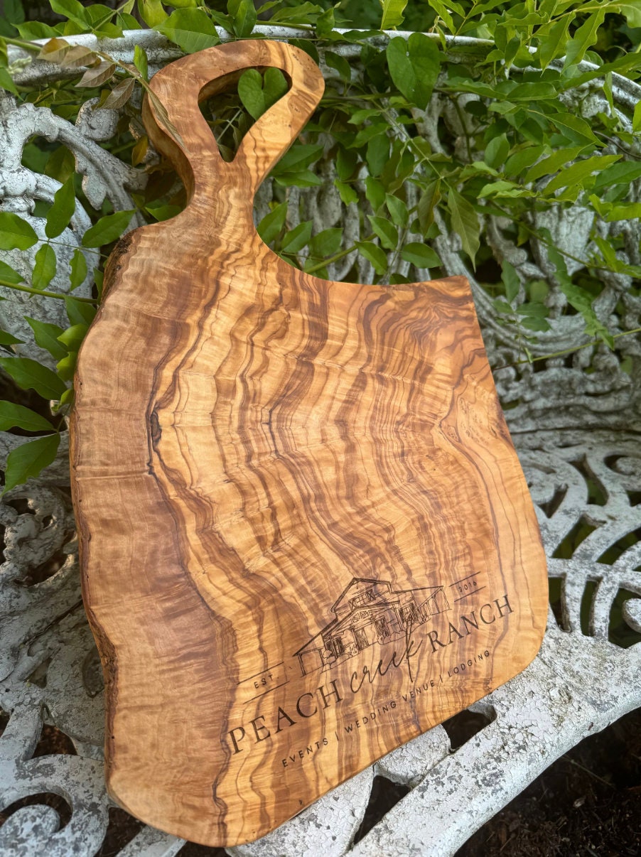Rustic Hanging Olive Wood Cutting Board
