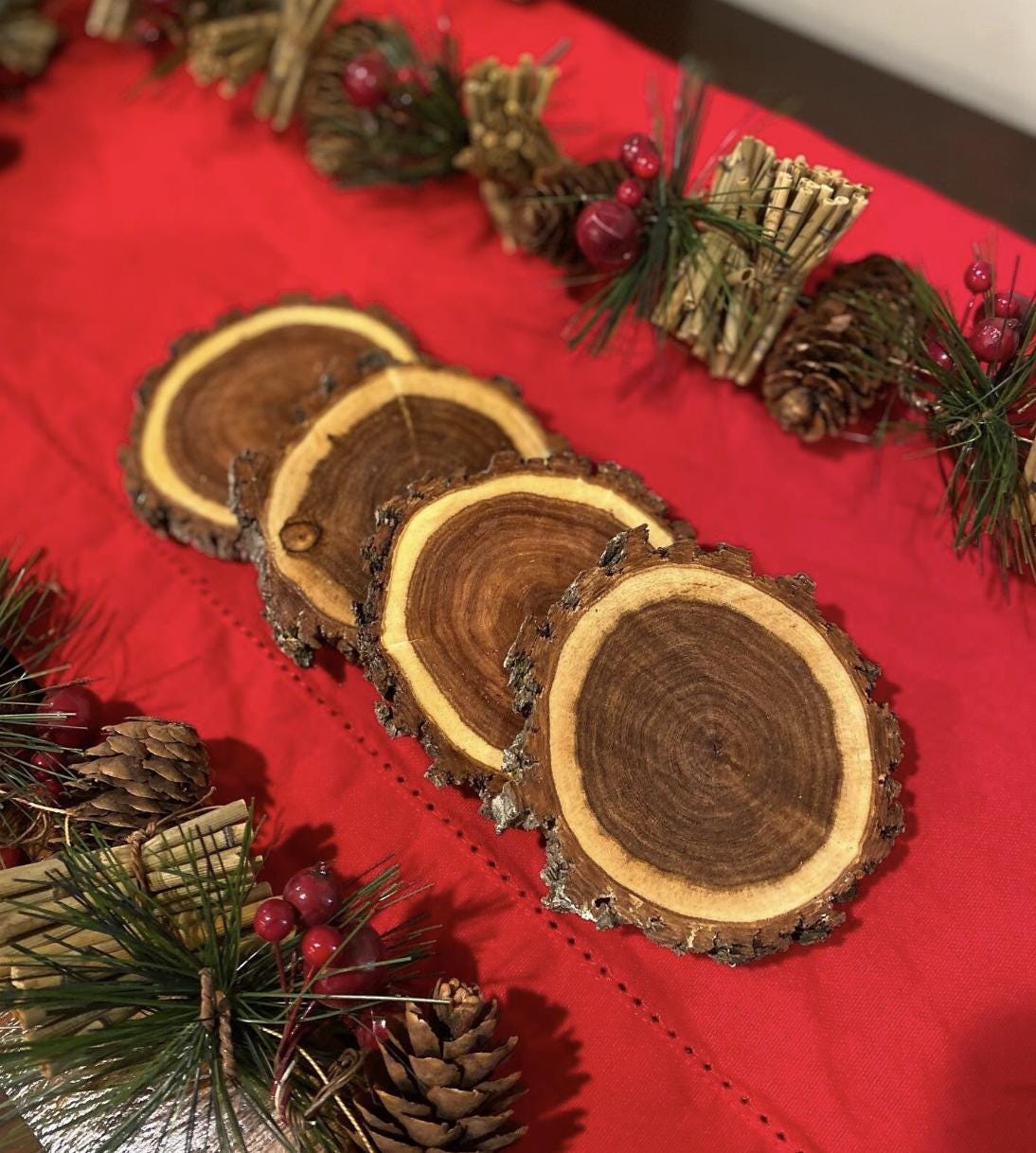 Hand-Cut Mesquite Coasters